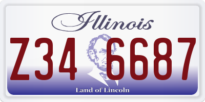IL license plate Z346687