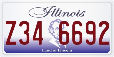 IL license plate Z346692
