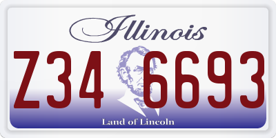 IL license plate Z346693