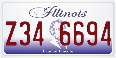 IL license plate Z346694
