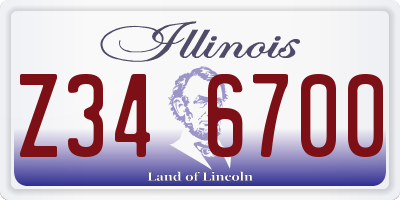 IL license plate Z346700