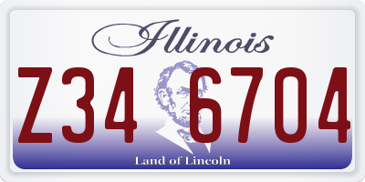 IL license plate Z346704