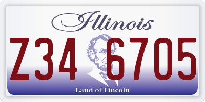 IL license plate Z346705