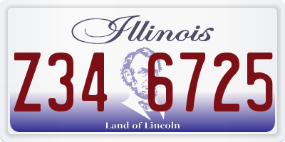 IL license plate Z346725