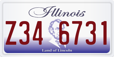 IL license plate Z346731