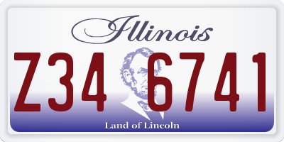 IL license plate Z346741