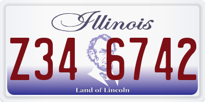 IL license plate Z346742