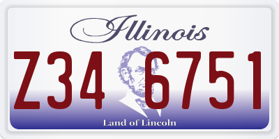 IL license plate Z346751