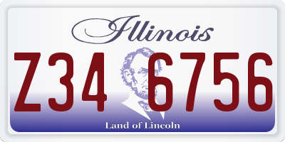 IL license plate Z346756