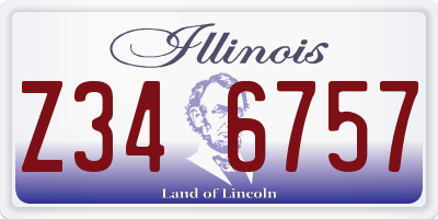 IL license plate Z346757