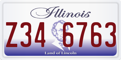 IL license plate Z346763
