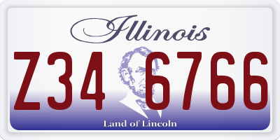 IL license plate Z346766