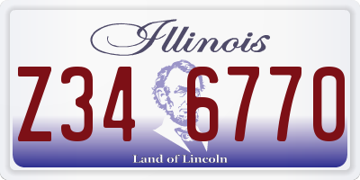 IL license plate Z346770