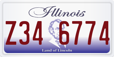 IL license plate Z346774