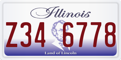 IL license plate Z346778