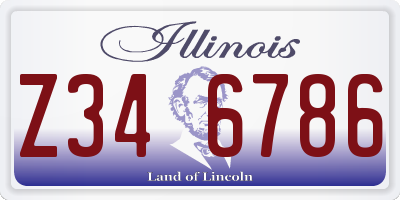 IL license plate Z346786