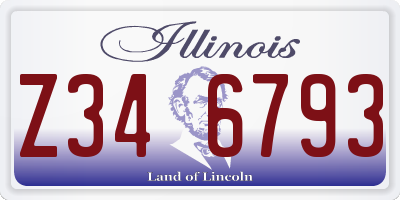 IL license plate Z346793