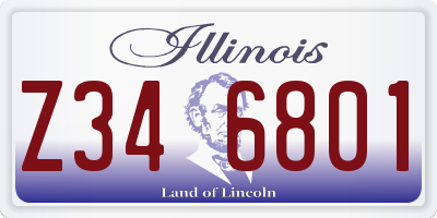 IL license plate Z346801