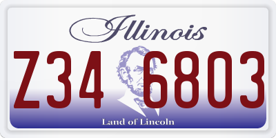 IL license plate Z346803