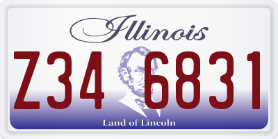 IL license plate Z346831