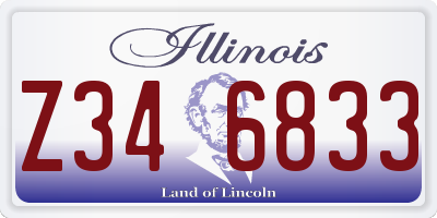 IL license plate Z346833