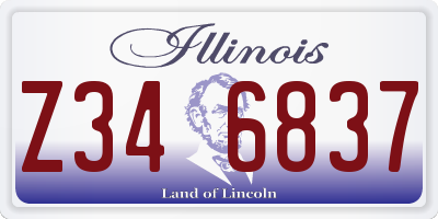 IL license plate Z346837
