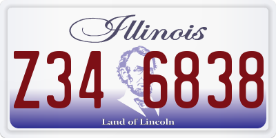 IL license plate Z346838