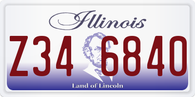 IL license plate Z346840