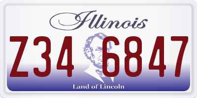 IL license plate Z346847