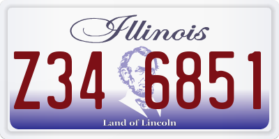 IL license plate Z346851