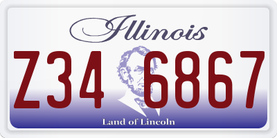 IL license plate Z346867