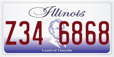 IL license plate Z346868