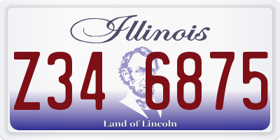 IL license plate Z346875
