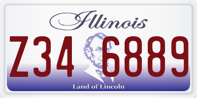 IL license plate Z346889