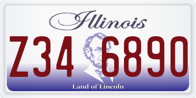 IL license plate Z346890