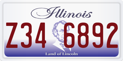 IL license plate Z346892