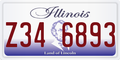 IL license plate Z346893