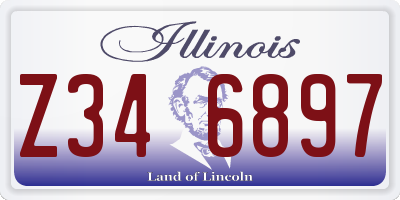 IL license plate Z346897