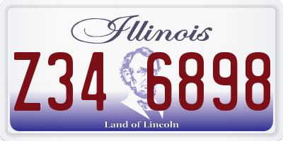 IL license plate Z346898
