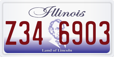 IL license plate Z346903