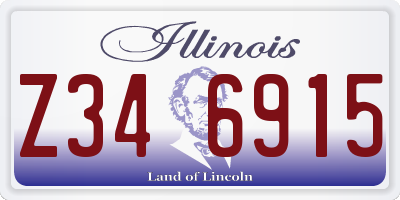 IL license plate Z346915