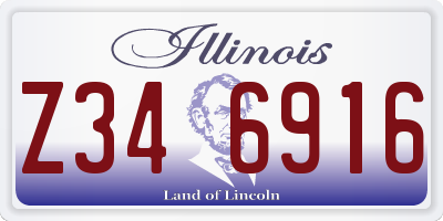 IL license plate Z346916