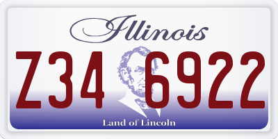 IL license plate Z346922