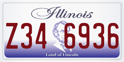 IL license plate Z346936