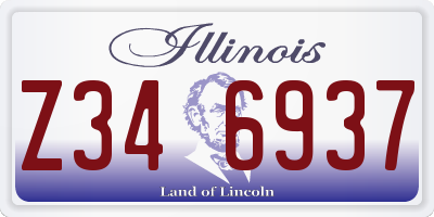 IL license plate Z346937