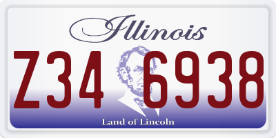 IL license plate Z346938