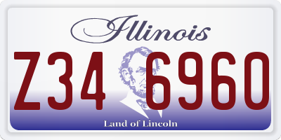 IL license plate Z346960