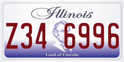 IL license plate Z346996