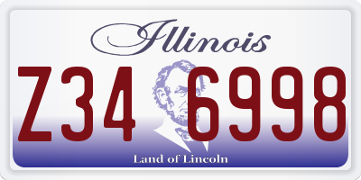 IL license plate Z346998