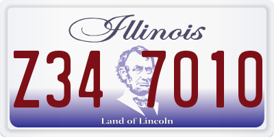 IL license plate Z347010